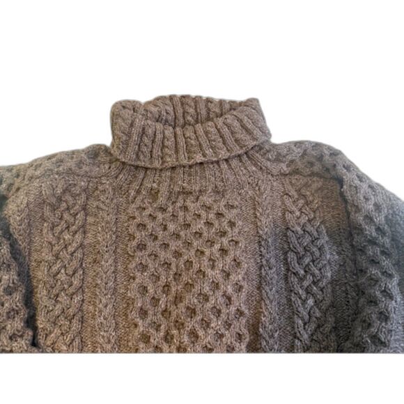 SOLD!! Do Not BUY Sheep Stuff Michigan Wool Farms brown cable fisherman - Picture 4 of 7